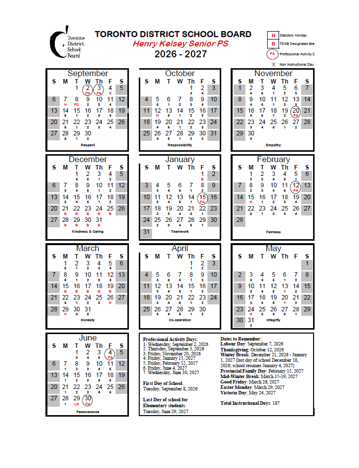 Kelsey Calendar